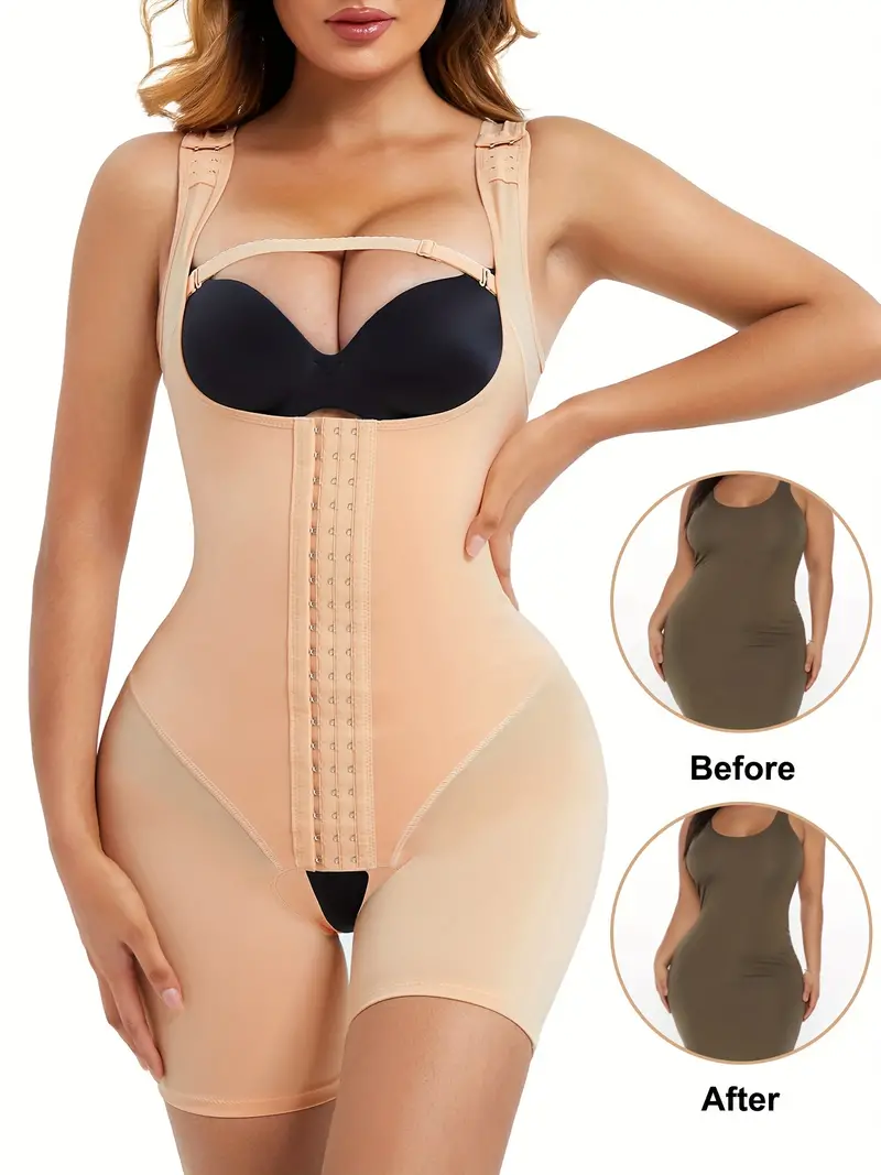 Seamless Full Body Bras N Things Shapewear For Women With Lace Edge,  Negative Ion Tummy Control, And Overbust Bodysuit From Huiguorou, $24.49
