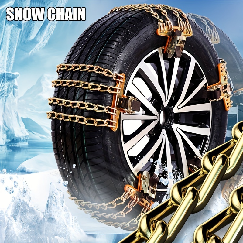 VOSAREA Cadena de nieve cadenas de neumáticos cadenas de neumáticos cadenas  de nieve ruedas de camión cremalleras Cadena de hielo SUV Cadena de rueda