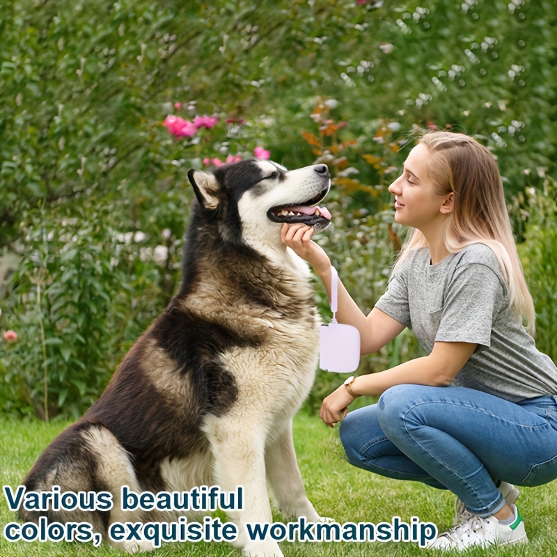 1pc Dog Treat Pouch, Mini Portable Pet Treat Bag with Auto-Closing Feature, Feed Treat Reward Dog Treat Pouch, Pocket Size, Easy to Clean, Ideal for Pet Travel or Outdoor Use, One-Hand Open/Close Treat Bag, Uninterrupted Dog Training Rewards