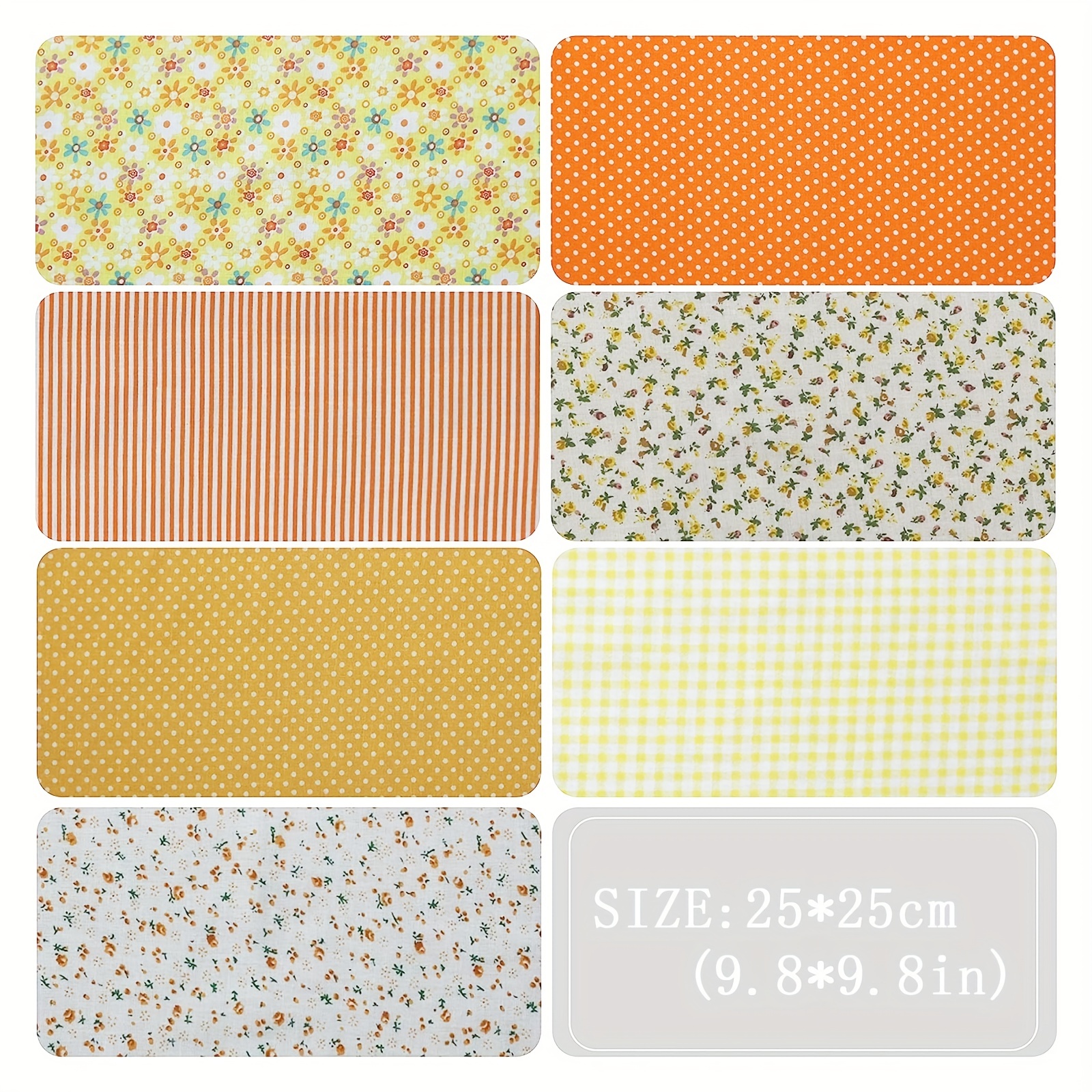 9.8 X 9.8 Pre cut Yellow Cotton Fabric Squares Perfect For - Temu