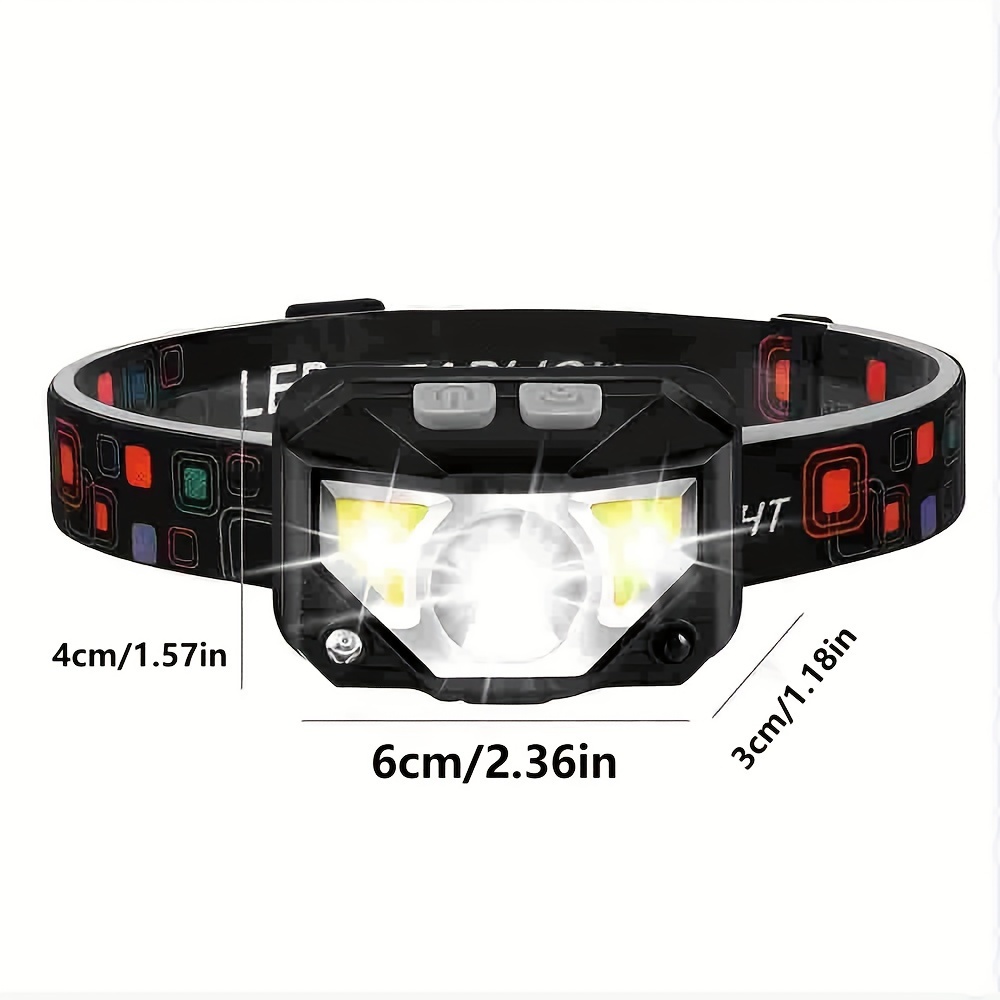 1200 Lumen Ultra-light Bright Led Rechargeable Headlight, Headlamp  Flashlight With White Red Light, Waterproof Motion Sensor Head Lamp,  Modes For Adults And Kids Outdoor Camping Running Cycling Fishing Emergency  Temu