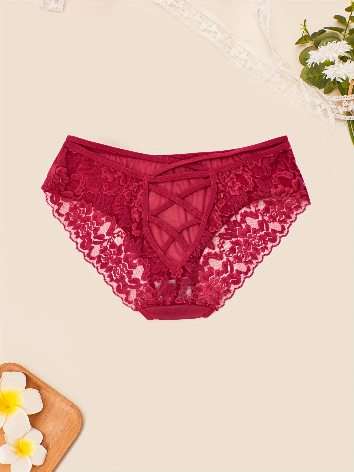 Plus Size Chinese New Year Sexy Panty Women's Plus Contrast - Temu