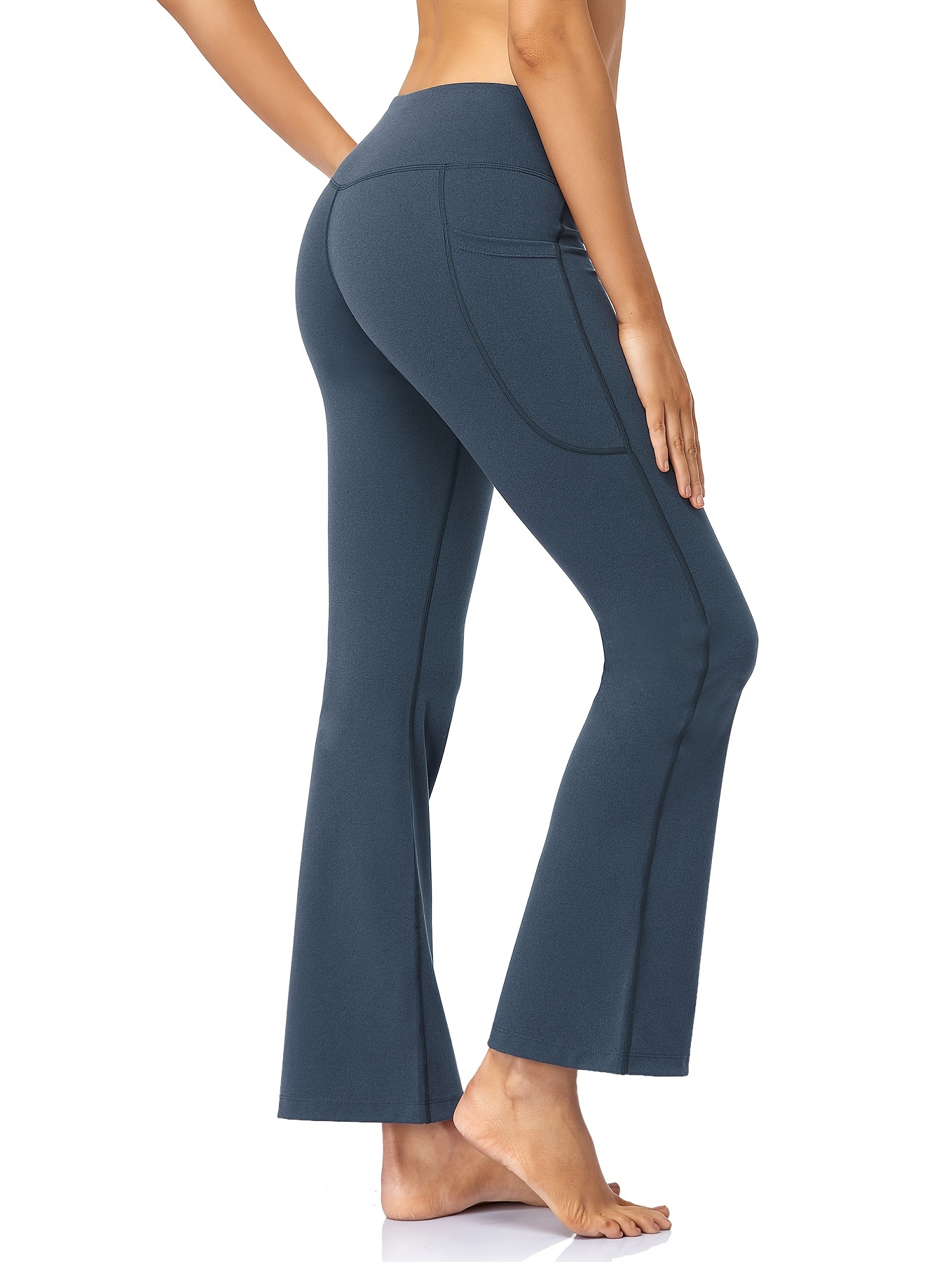 Bamans Yoga Dress Pants for Women Bootcut, Slant Pockets, Wide Flare,  Workout Long Bootleg Dress Yoga Pants