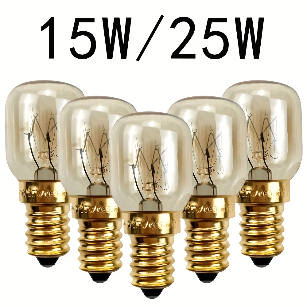 Oven Light 15W 25W High Temperature Resistant 300 Degree Oven Microwave  Oven Bulb Salt Lamp E14