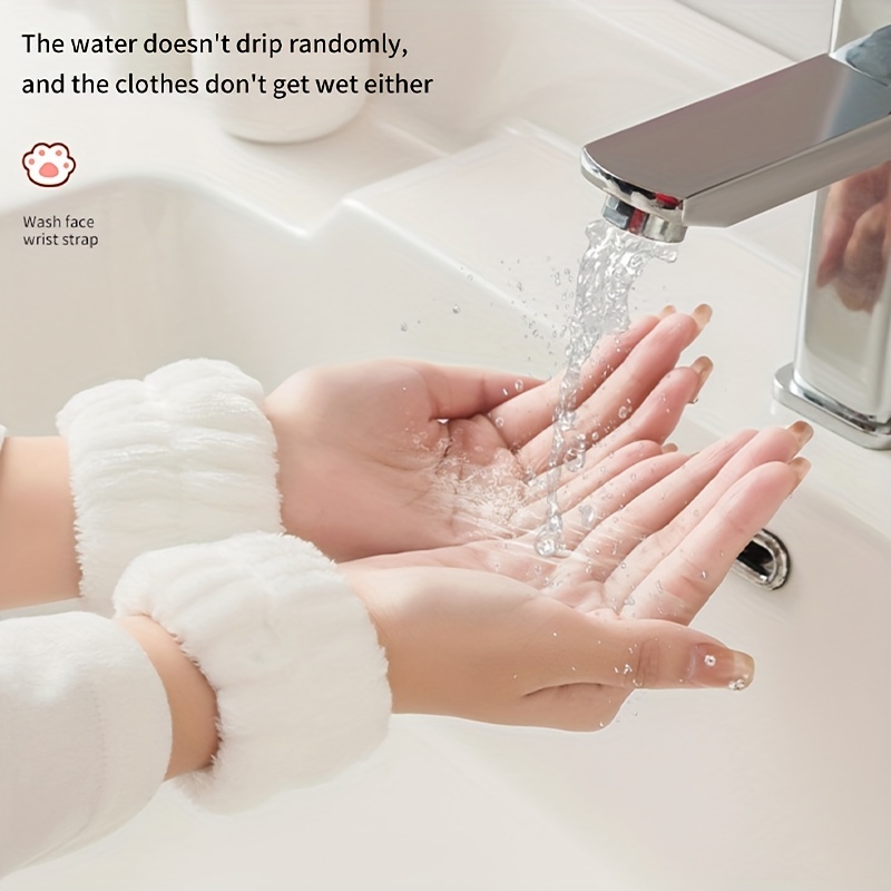 2pc Face Washing Wristband with Waterproof Sleeve