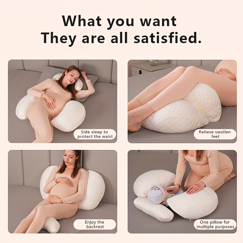 Pregnancy Pillow For Pregnant Women, Soft Pregnancy Body Pillow, Support  For Back, Hips, Legs,maternity Pillow With Detachable And Adjustable Pillow  Cover - Temu