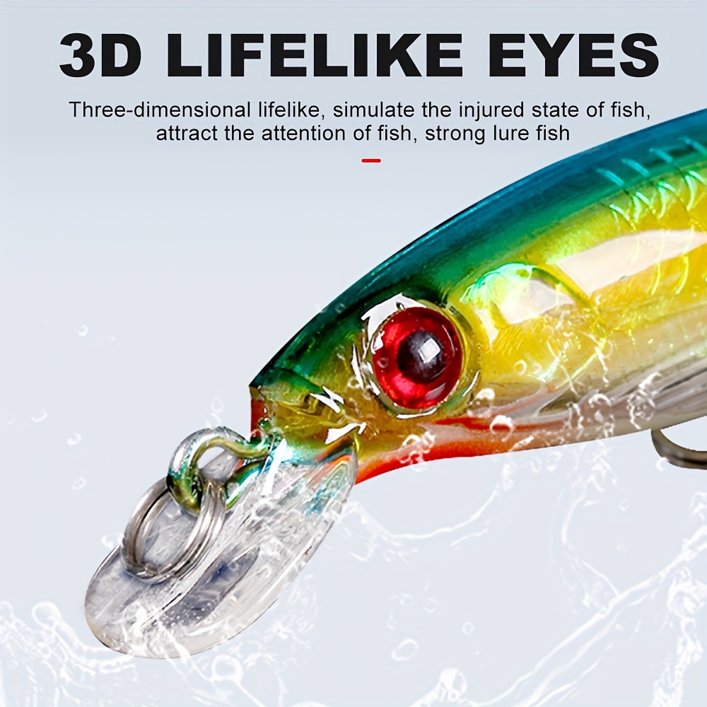 HENGJIA MI094 Simulation Laser Fake Lures Minnow Fishing Baits, Color: 4