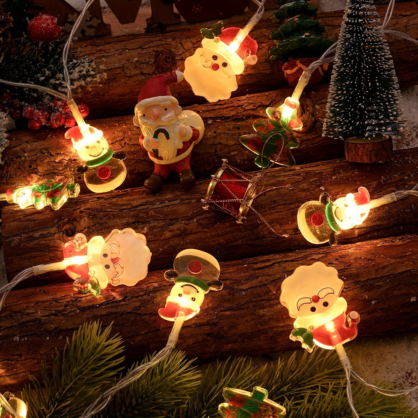 1pc Lámpara De Noche De Santa Snowman De Decoración De - Temu