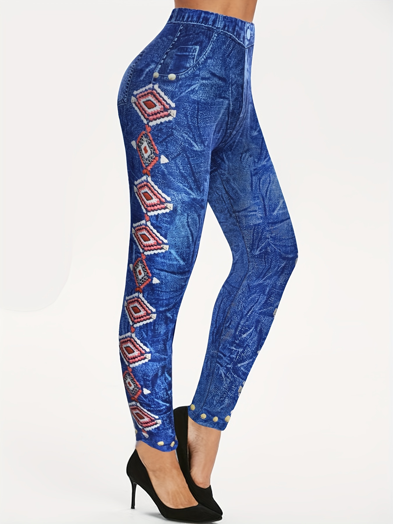Boot Leggings Geometric All- Slim Women Long Casual Printed Pants