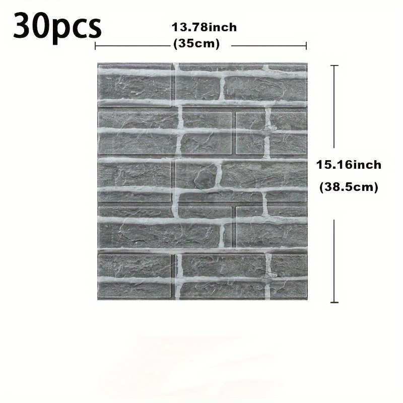 Carta Parati Motivo A Mattoni In Schiuma 3d 10/30/40 Pezzi - Temu Italy