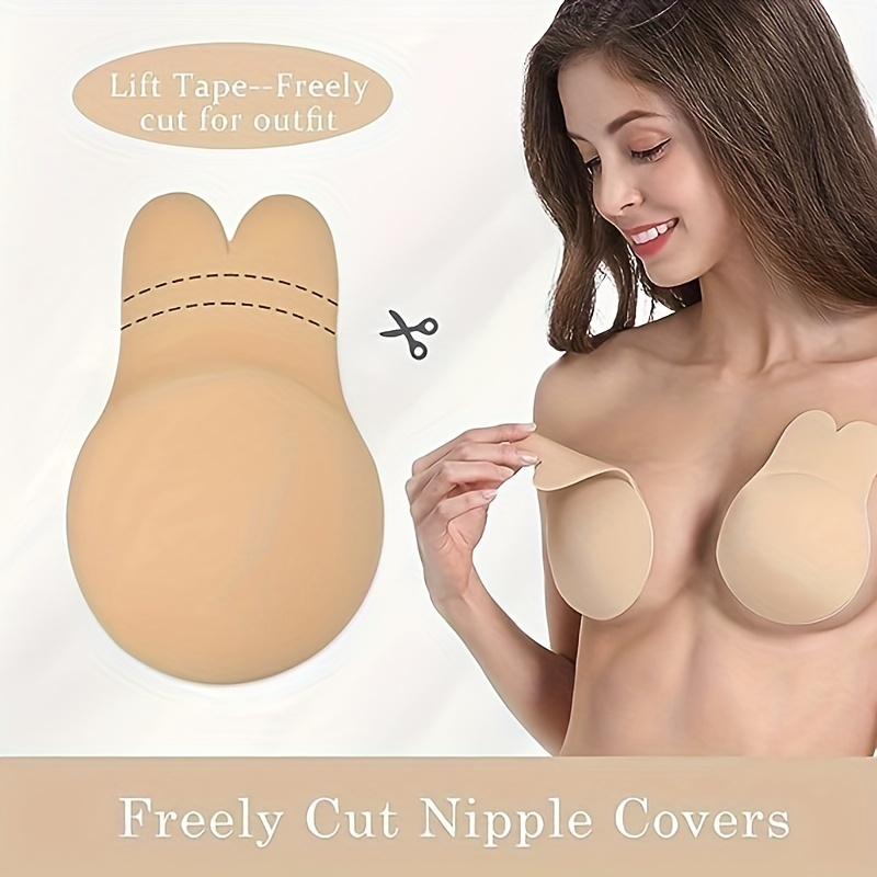 Adhesive Silicone Invisible Bra Seamless Push Breast Lift - Temu