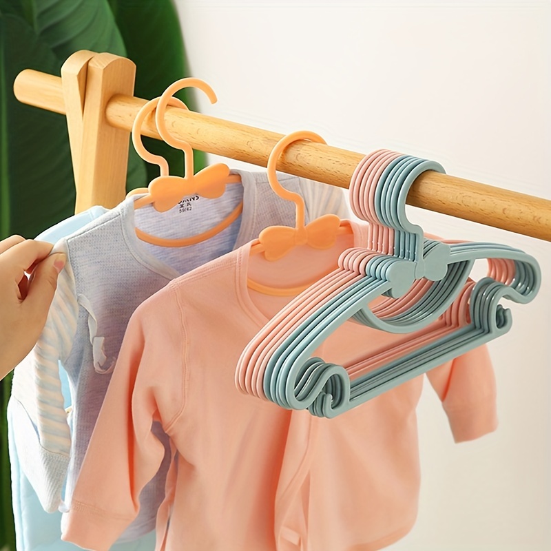 10pcs Adjustable Kids Hangers Retractable Baby Clothes Hangers Plastic  Hangers 