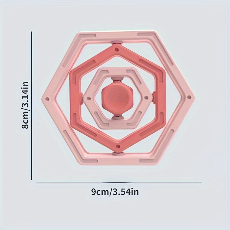Hexagonal 3D Infinite Flip Finger Gyroscope Decompression Toy
