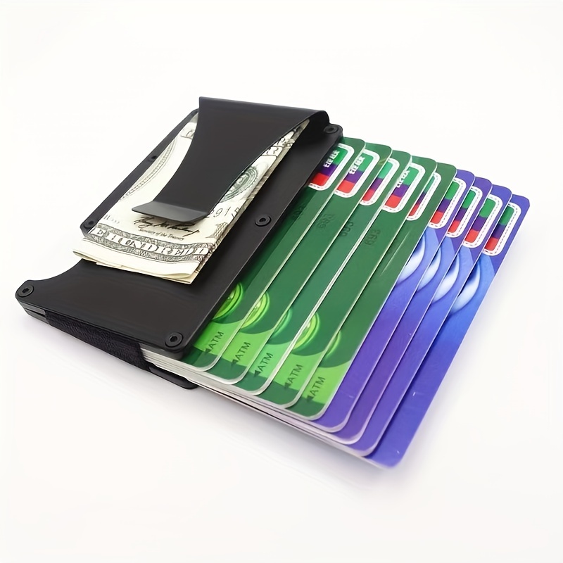 RFID Aluminum Wallet & Money Clip with Expandable Credit Card Holder