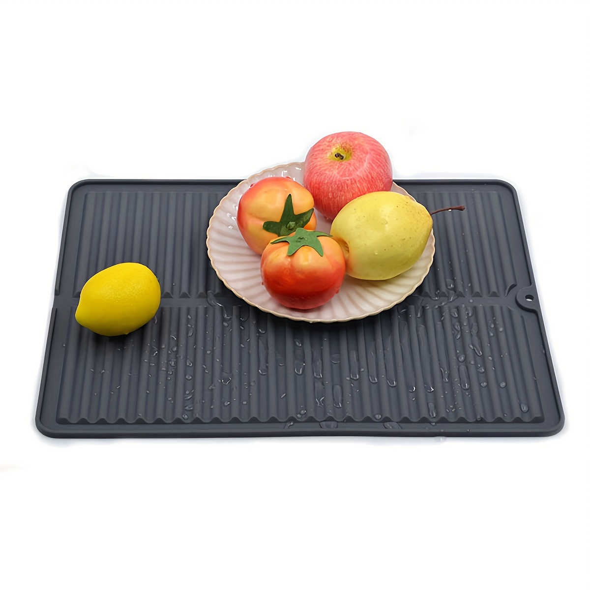 Silicone Dish Drying Mat, Silicone Sink Mats For Kitchen Counter, Slip  Resistant Silicone Quick Dry Pad For Washing Dishes, Heat Resistant  Waterproof Dishwashing Rack - Temu