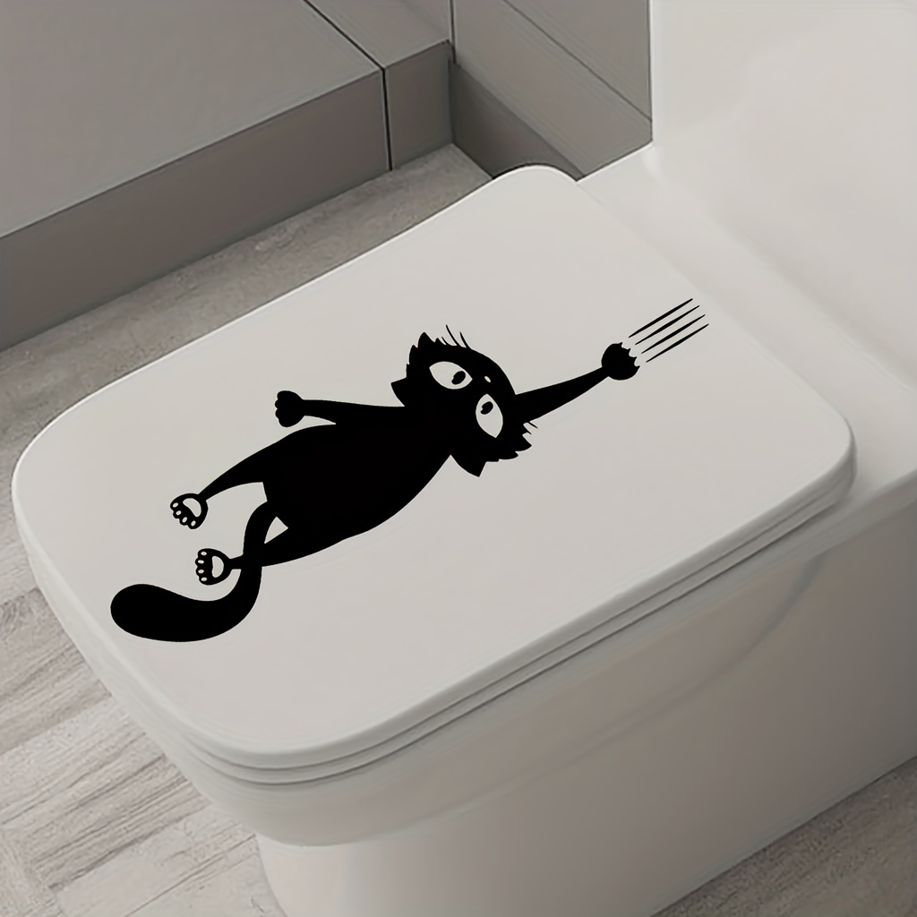 Vinilos Decorativos - Baño gato arañando