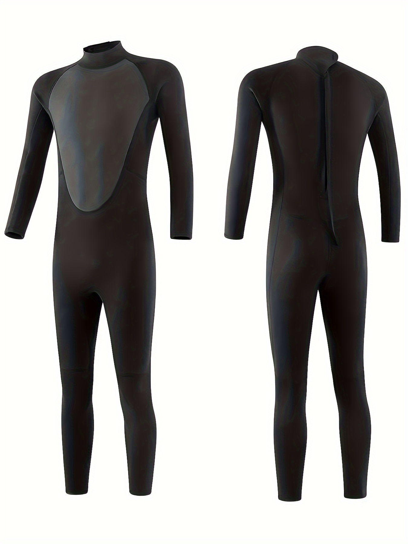 Seam Contoured Zip Front Swimsuit Black Yellow Short Wetsuit - Temu