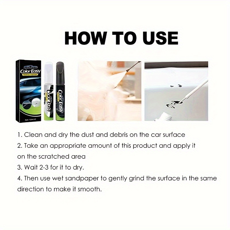 Touch up Paint for Cars, Two-In-One Automotive Car Paint Scratch Repair Pen  (with a piece of cloth), Auto Easy Scratch Fix, Scratch Remover for