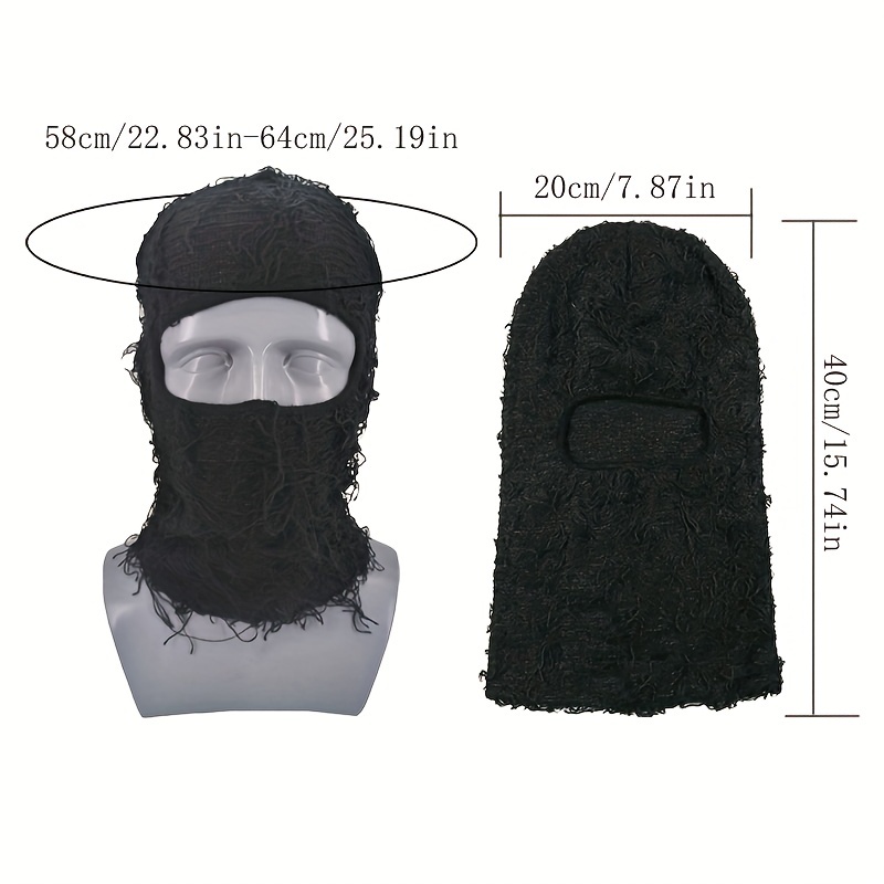 Balaclava Distressed Ski Mask Knitting Distressed Winter Windproof