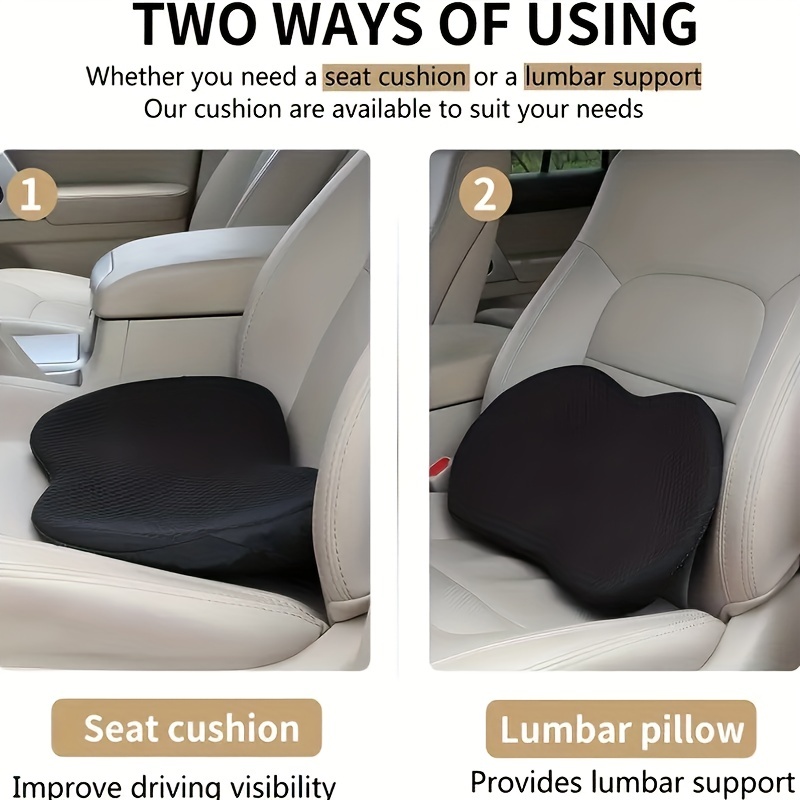 Car Cushion, Mini Small Cushion, Increase Height Butt Cushion, Four Seasons  Driving Cushion, Car Cushion, Small Waist Cushion - Temu