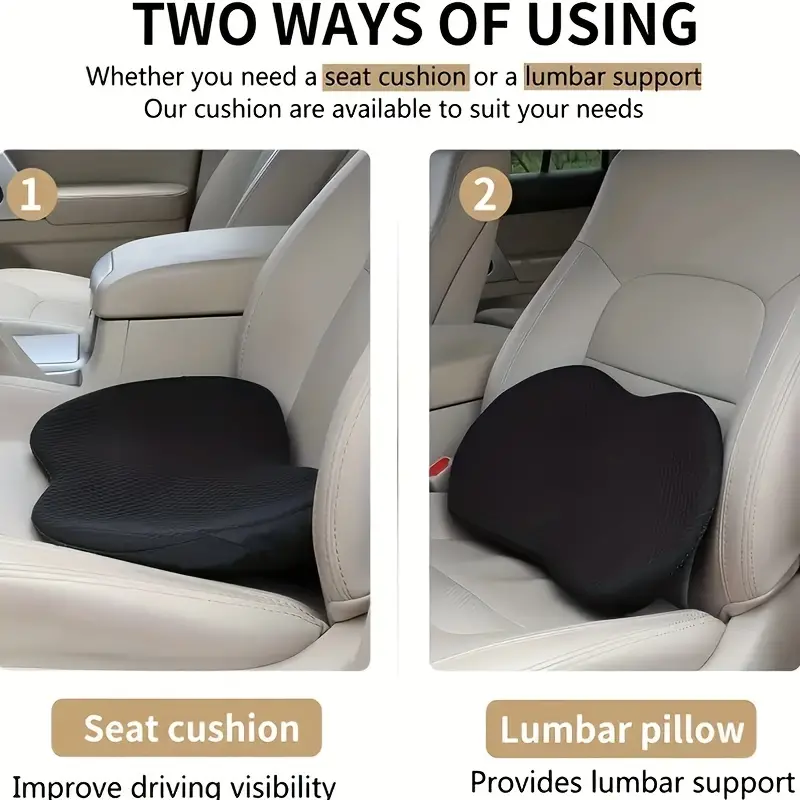 1pc Car Cushion, Mini Small Cushion, Increase Height Butt Cushion, Four  Seasons Driving Cushion, Car Cushion, Small Waist Cushion