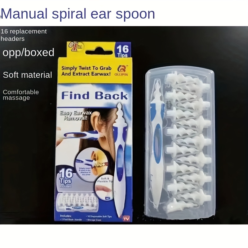 Silicone Ear Wax Remover Spiral Manual Ear Spoon Soft Grip Ear Wax Remover