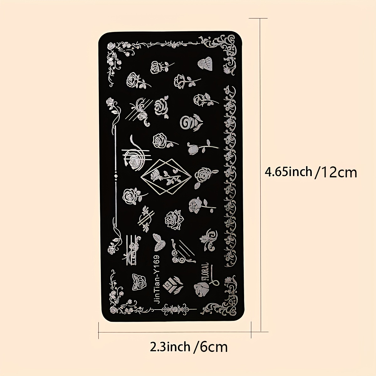 Nail Stamping Plate with Christmas Tree & Santa Claus Pattern