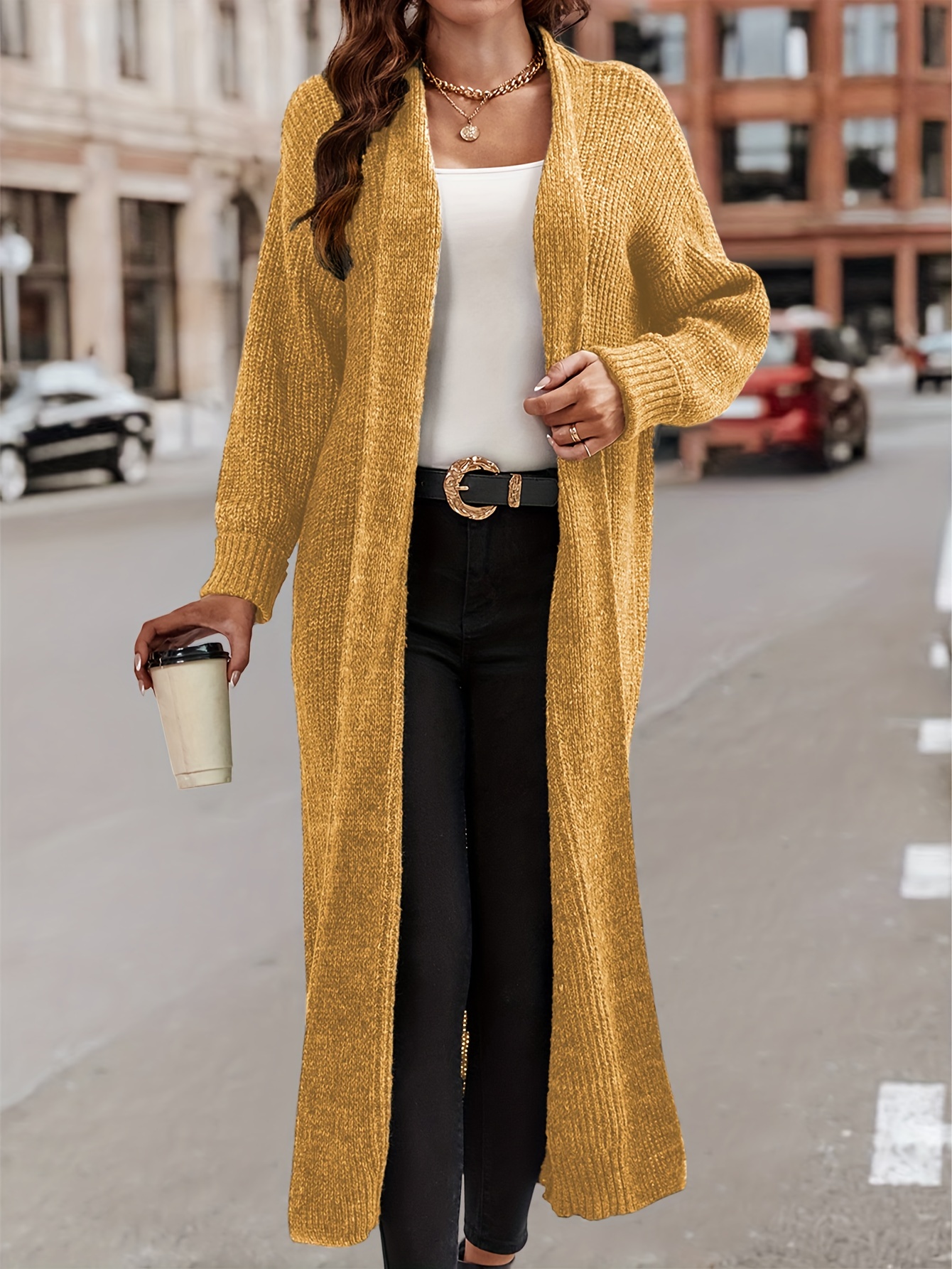 Long on sale mustard cardigan