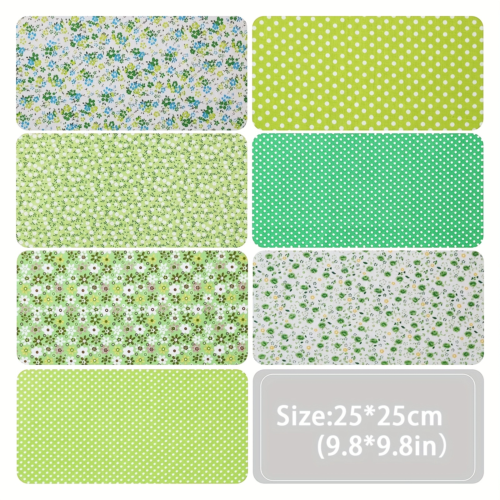 Green Fat Quarters Fabric Bundles Print Fabric Diy Handmade - Temu