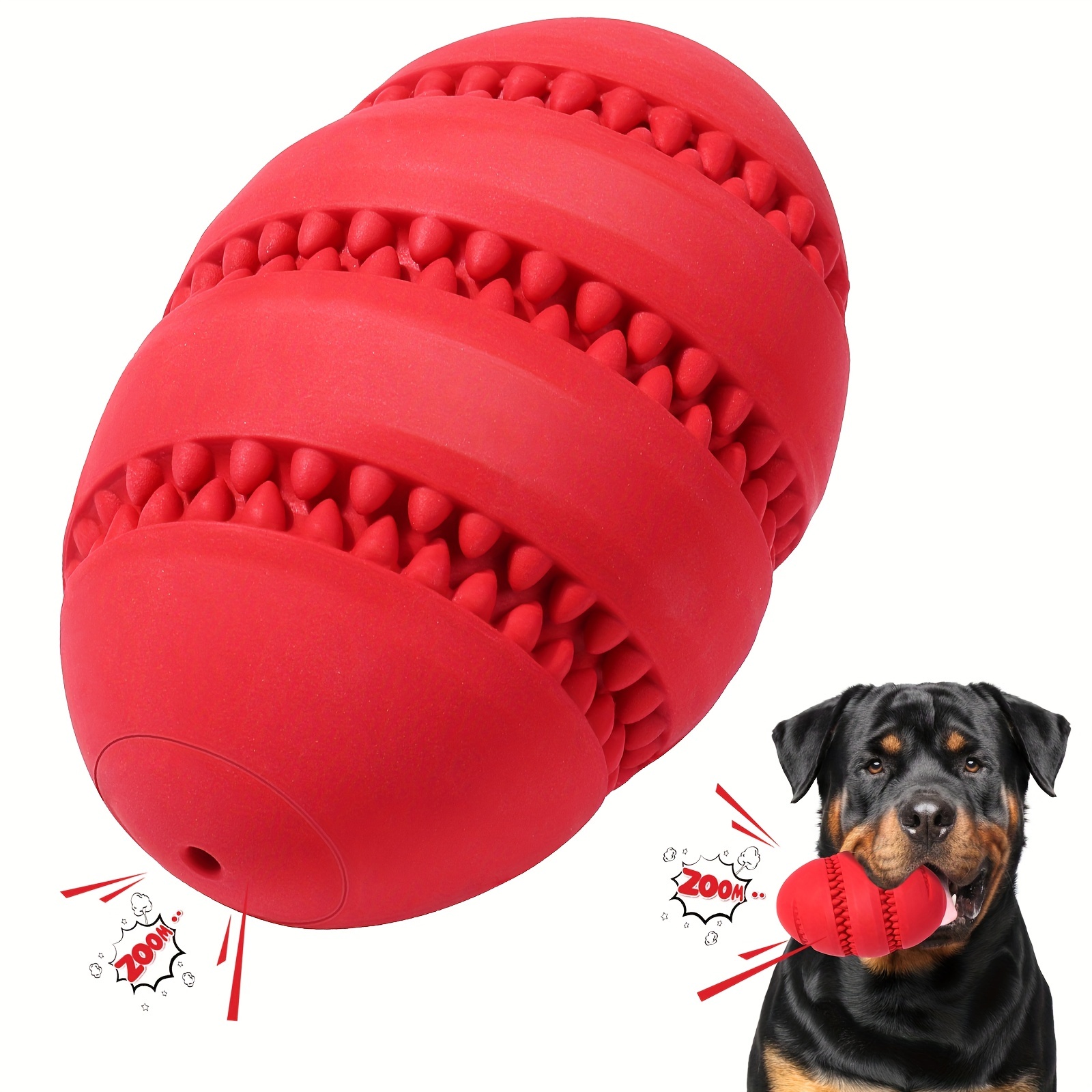 Interactive Dog Toy - Squeaky Molar Ball For Chewers - Durable And Fun Pet  Toy - Temu