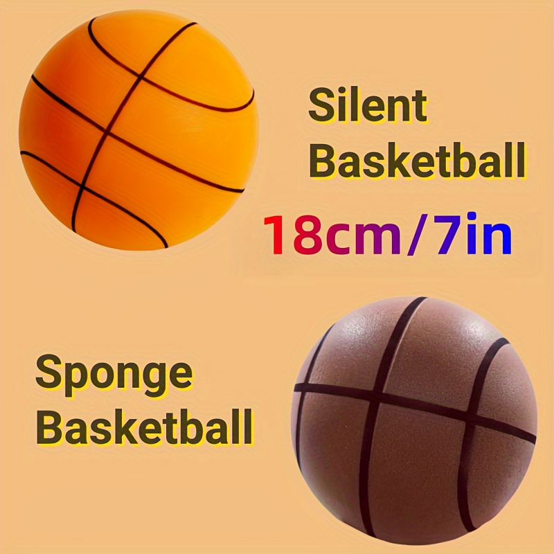 Baloncesto silencioso para interiores, pelota de espuma ligera sin  revestimiento de alta densidad, pelota de entrenamiento de baloncesto de  espuma