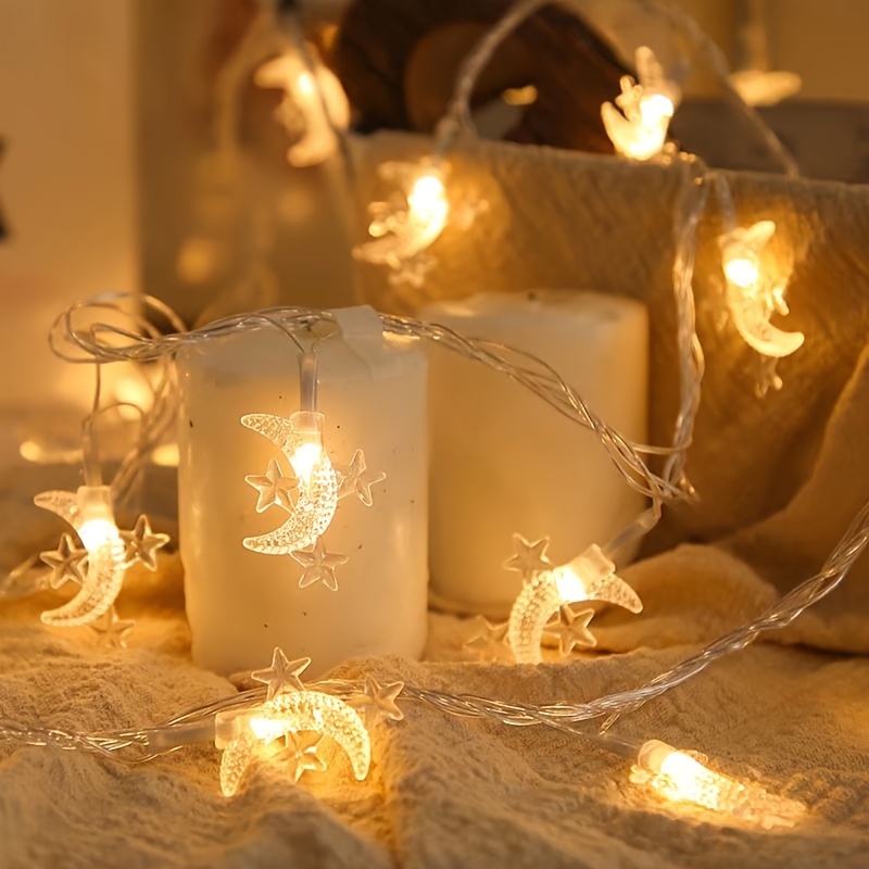 1pc Moon String Lights Moon Strip Lights String Lights Indoor Outdoor Lights Decorative Lights For Christmas Wedding Party Home Festival Outdoor Garden Decoration