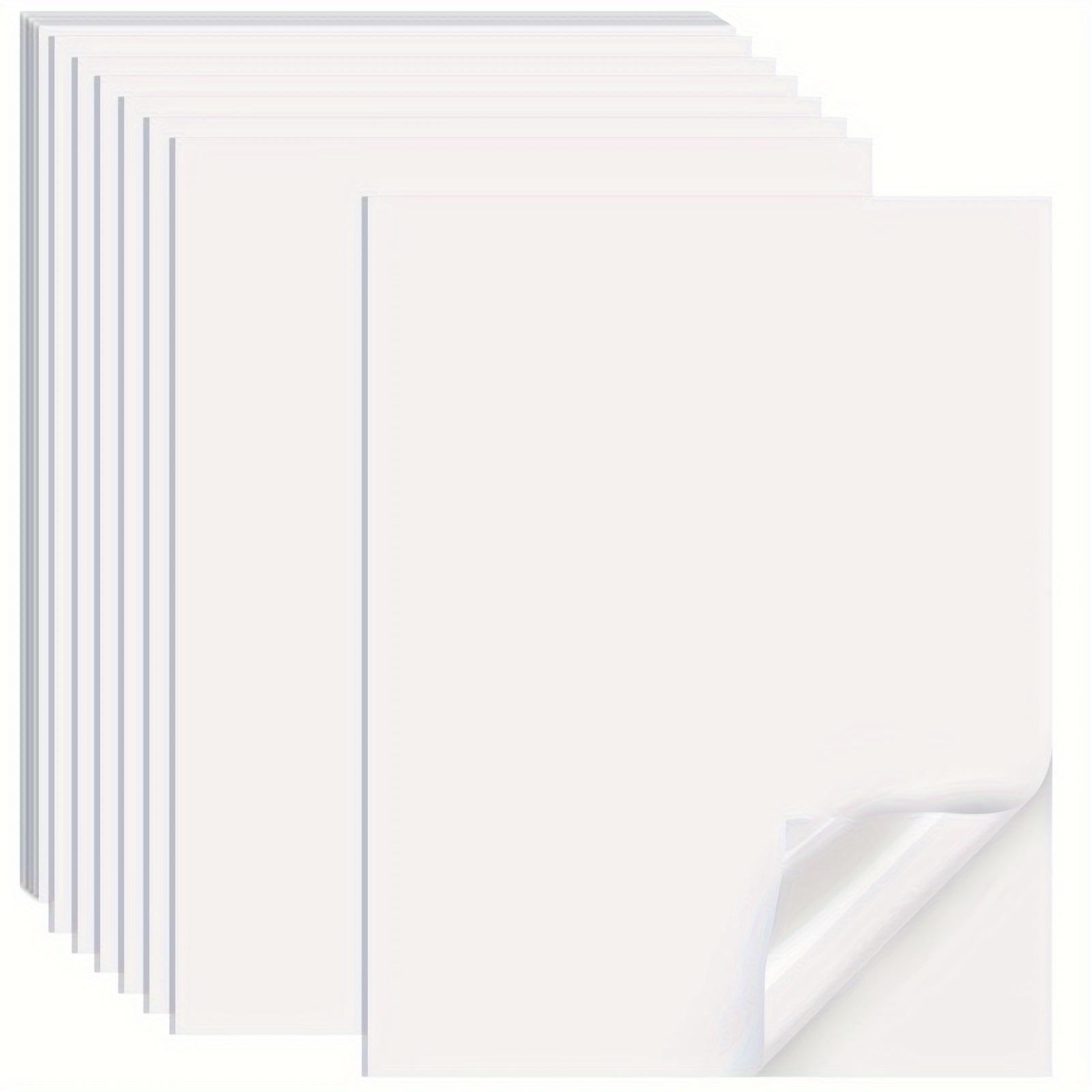 30枚の8.3 X 11.7インチの印刷可能なビニールステッカー用紙 - マットホワイト - ステッカーラベル -  DIYプロジェクト用の標準レターサイズ