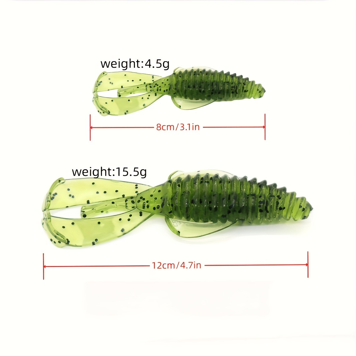5/10pcs 3.15inch/4.72inch Shrimp-shaped Soft Bait Texas Ned Rig, Weedless  Lure For Freshwater And Saltwater