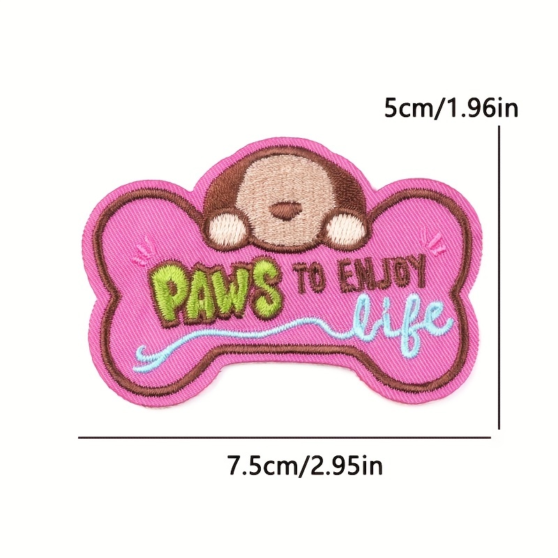 5pcs, Cute Cartoon Animal Iron-On Patches for Clothes - Thermal Adhesive  Embroidered Badges for Stylish Stripes and Personalization