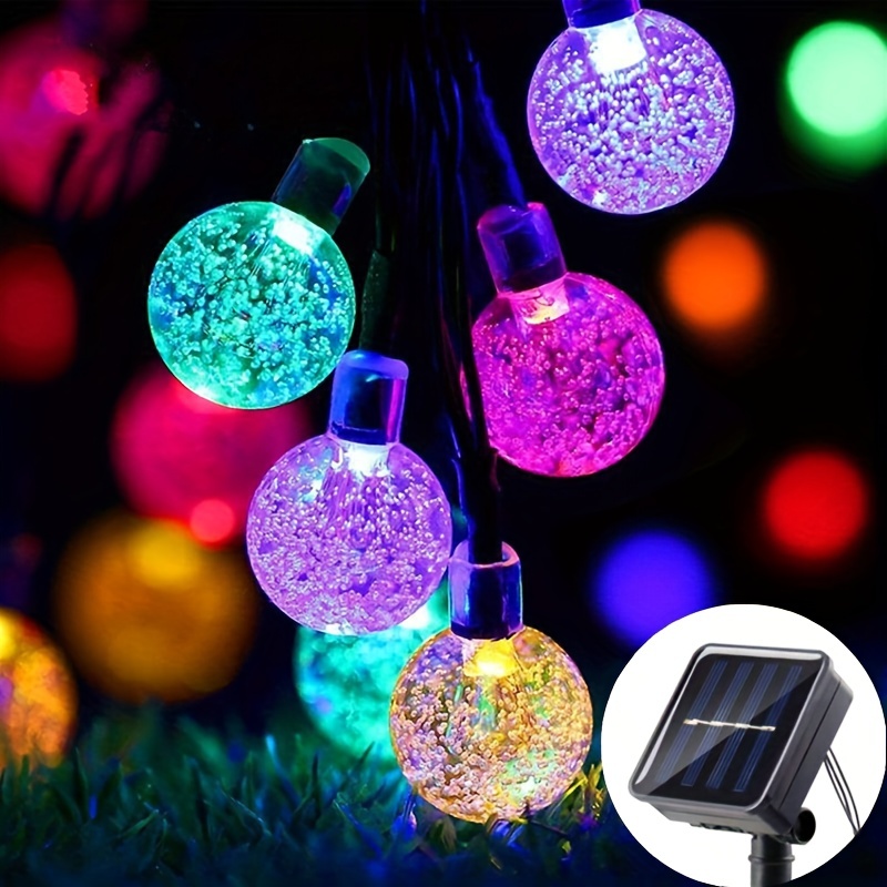 Battery Operated String Lights,Christmas Lights 50/100 LED Globe String  Lights Set for Christmas Tree Wedding Indoor Outdoor Wreath Party Garden  Decoration (50LED ,Multicolor) 