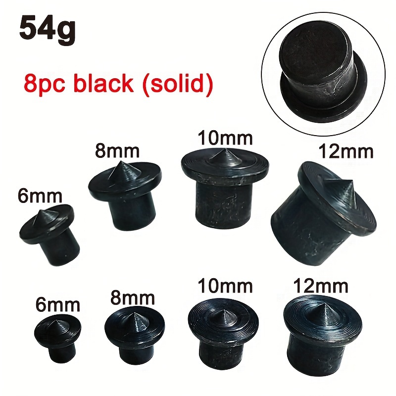 TEMU 8pcs Woodworking Tools 1/4 Furniture Positioning Carpenter Solid Round Wood Mortise Wood Pin Diy Locator Wood Pin Center Punch