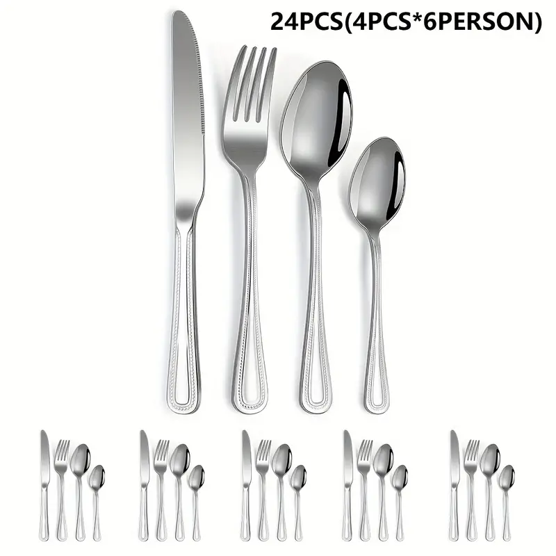 Exquisite Cutlery Set, Stainless Steel Pastry Fork Set, Set Knife Fork  Coffee Spoon Dinnerware, Cake Fork Dessert Shop Or Cafe, Solid Color  Tableware Set, Kitchen Supplies - Temu