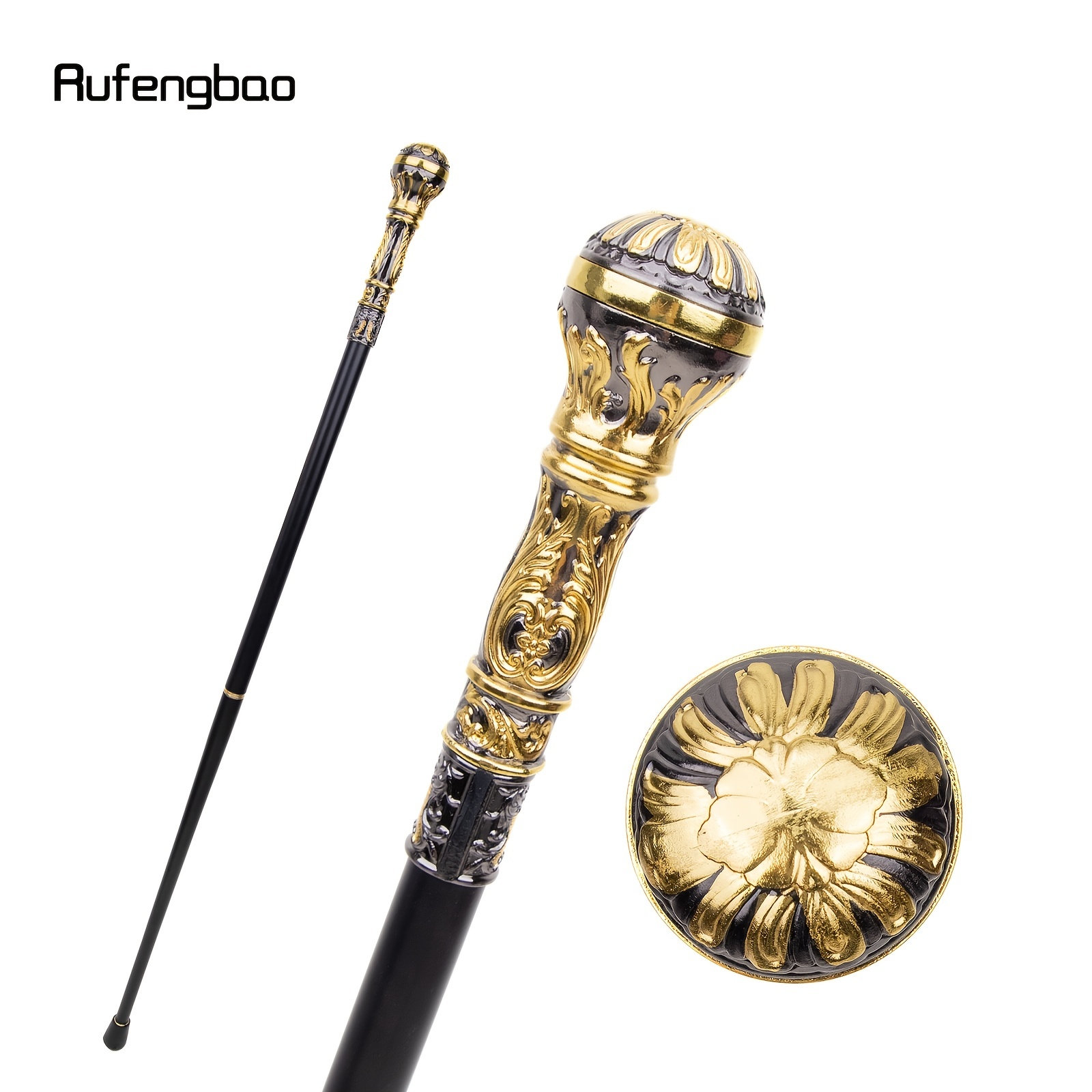 Golden Luxury Dragon Head Walking Cane Fashion Decorative Walking Stick  Gentleman Elegant Cosplay Cane Knob Crosier 93cm/36.61inch