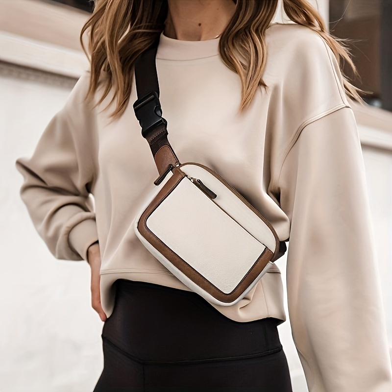 Stylish Multiple Pattern Mini Chest Bag, Light Sling Bag With