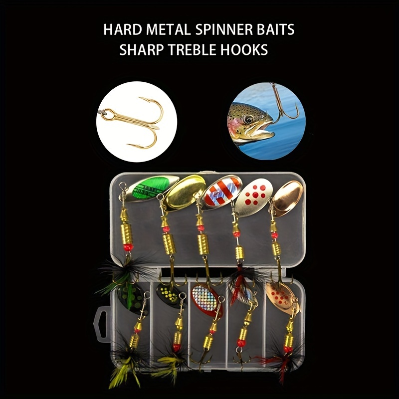 Lot Metal Spoon Spinner Lure Spoonbait Crankbaits - Temu