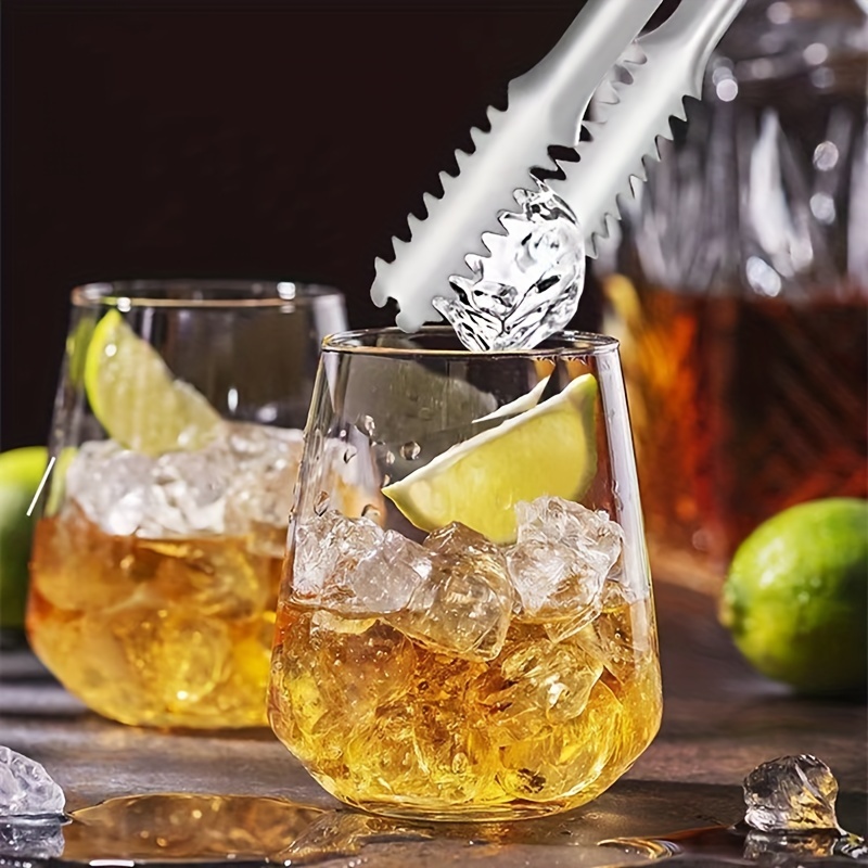 Stainless Steel Ice Cube Tongs, Ice Serving Tongs For Cocktails Whiskeys