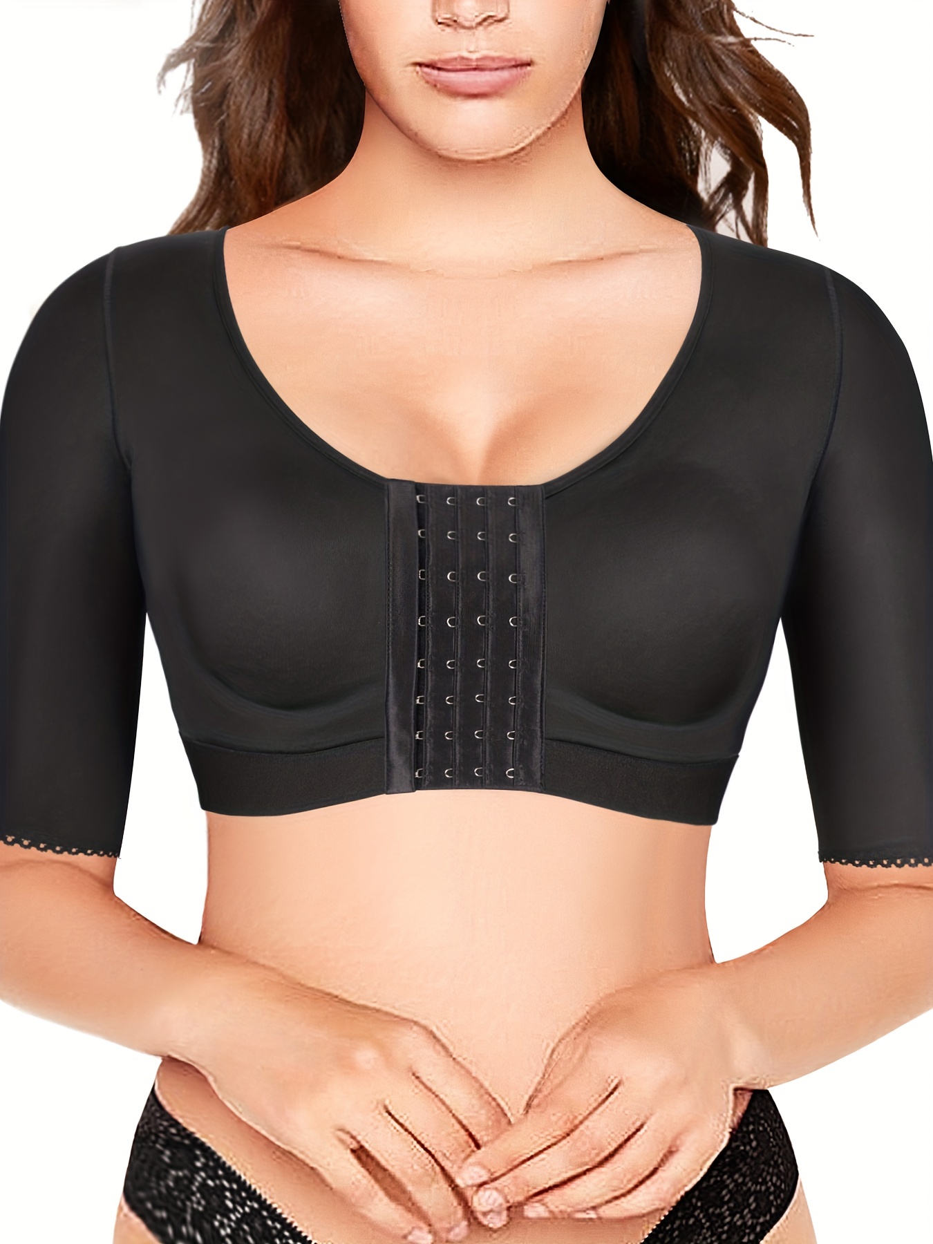 Front Buckle Slimmer Tops Post Surgical Waist Trainer Tummy - Temu