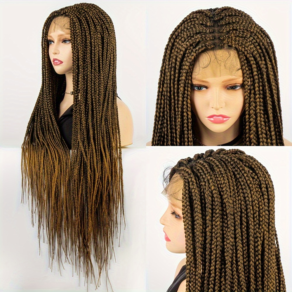 Braided Wig,braidswig Chunky Box Braids Jumbo Box Braids Wigs for Black  Women Full Lace Wig, Long Lenght Braids Free Shipping Jumbo Twists 