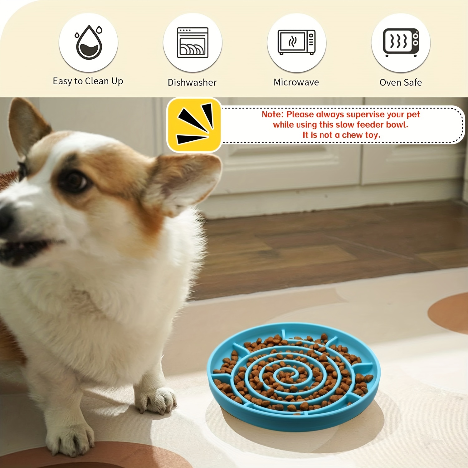 Non-slip Silicone Slow Feeder Puzzle Bowl: Reduce Your Pet's