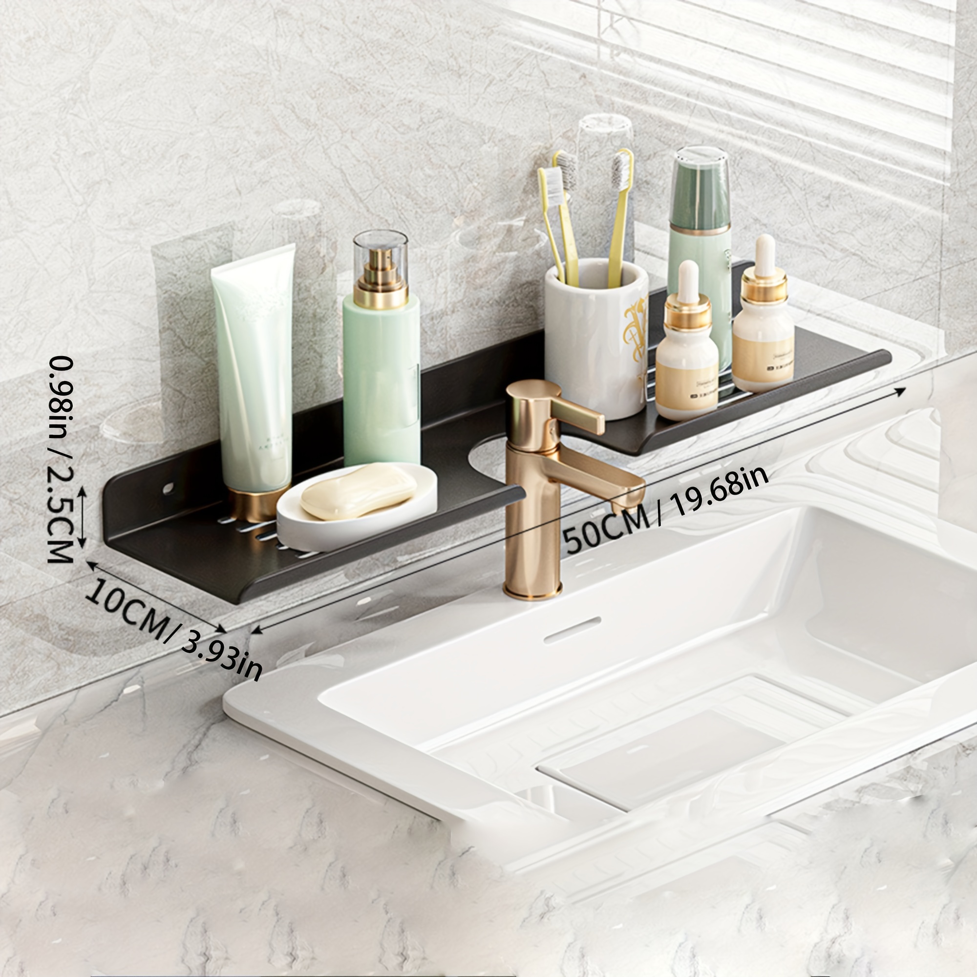 1pc Kitchen Sink/bathroom Washbasin/countertop Storage Organizer
