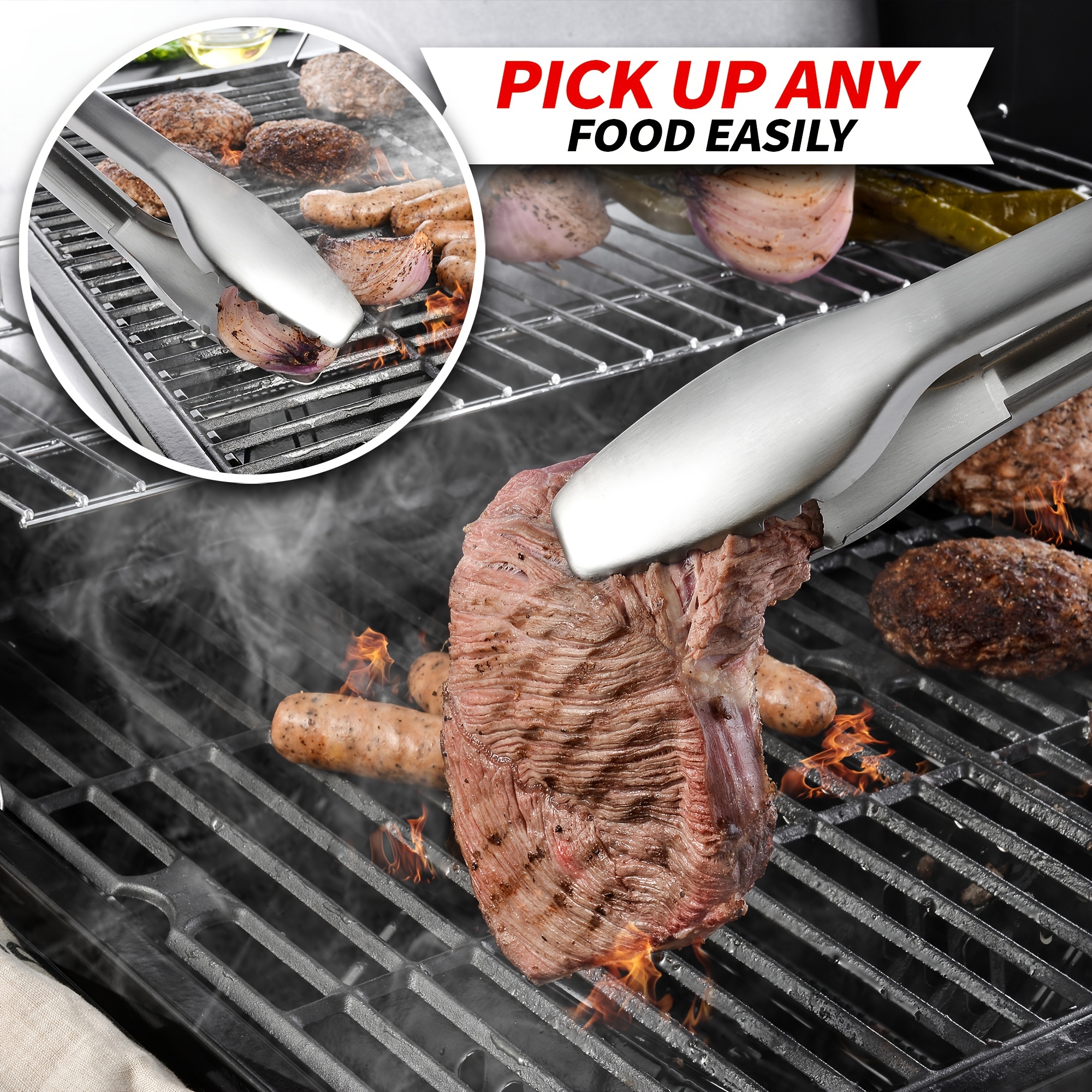 BBQ Grill Accessories Stainless Steel Tools Set for Men Women Grilling  Utensils