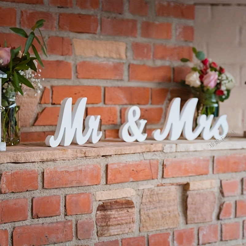 Acheter Mr & Mrs Solid Sign Lettres en bois Mariage romantique Table de  réception Alphabet Décoration