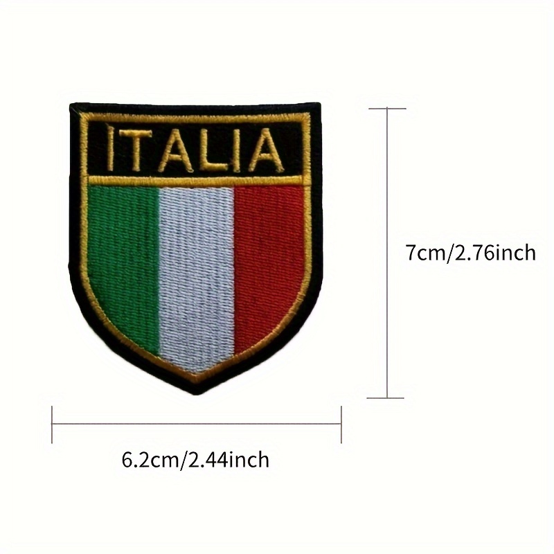1 Toppa Ricamata Termoadesiva Scudo Bandiera Nazionale - Temu Italy