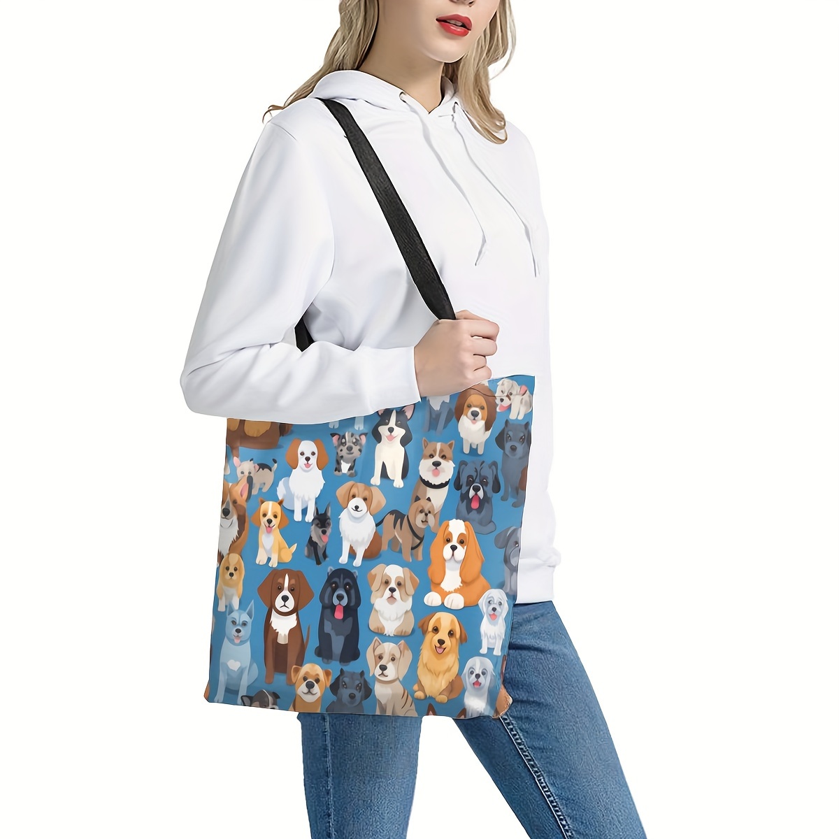 

Cute Dog Pattern Shoulder Bag, All-match Versatile Handbag For Women, Daily Use Bag